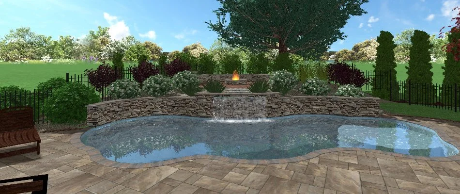 3D rendering of a pool in Huron, OH.
