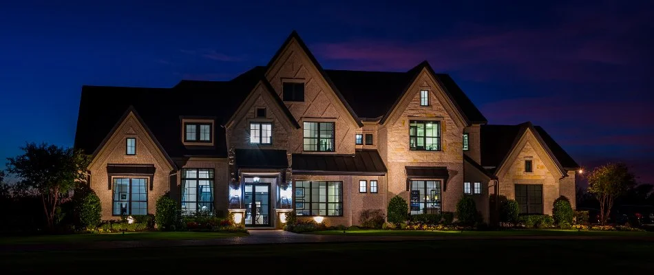 House in Put-in-Bay, OH, with outdoor lighting.