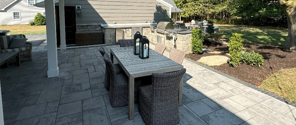 Patio and outdoor kitchen in Kelleys Island, OH.