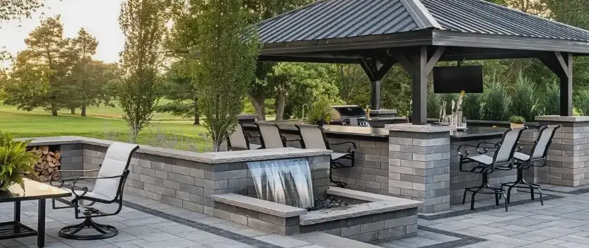 Outdoor space in Huron, OH, with grill and pavilion.